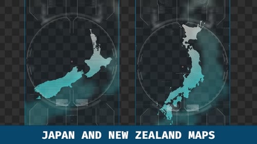 Futuristic HUD Map Scanning Digital Interface Animation