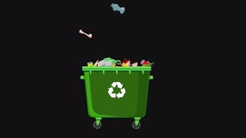 Recycle Bin Animated 2D | Alpha Channel