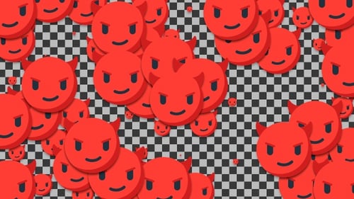 Emojii Smiling Face With Horns Transition | UHD | 60fps