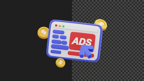 3D Web Browser with Online Advertising and Money Animation