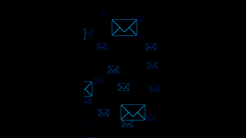 Vidéo verticale, lettre, lettre, icône, particules, boucle, animation, arrière-plan
