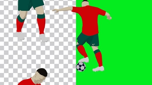 Portugal footballer animation Portrait