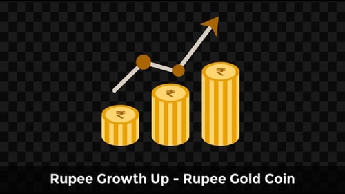 Rupee Growth Up - Rupee Gold Coin