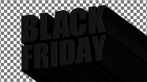 Dynamic 3D Black Friday Text Loop Background