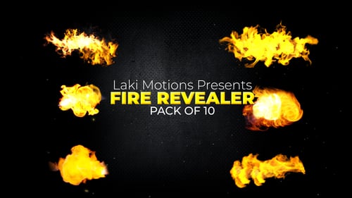 Dynamic Fire Logo Reveal Titles Pack