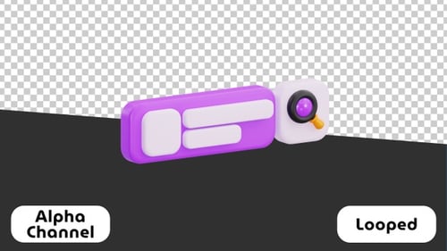 Search Bar Icon for Mobile and Web Applications | Alpha Channel