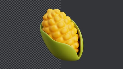 3D Animated Corn Cob Reveal