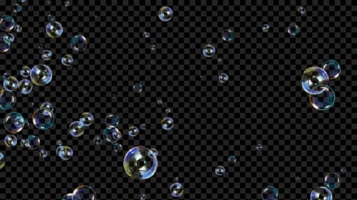 Burbujas volando sin costuras Alpha V4