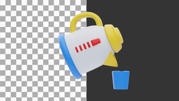 3D Animation of Sleek Electric Kettle with Temperature Control | Alpha ...