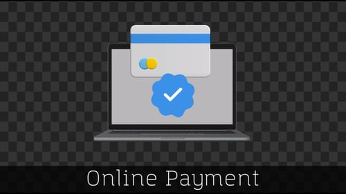 3D Animation of Online Secure Credit Card Payment on Laptop