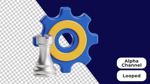 3D Animated Marketing Strategy | Alpha Channel