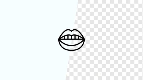 Lippen-Symbolanimation