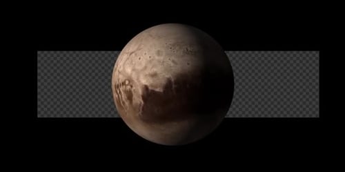 Animação de rotação do planeta de Plutão