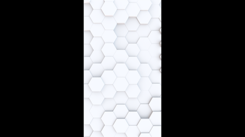 Vertical video white hexagon background in a seamless loop