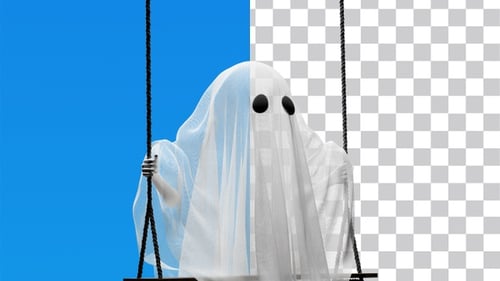 Swing cloth ghost portrait