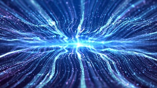 Blue Particle Stripes Flow