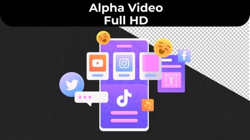 Concepto 3D de redes sociales