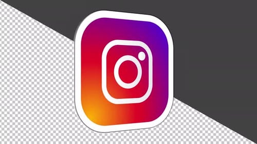 Modern 3D Instagram Logo Rotation Animation