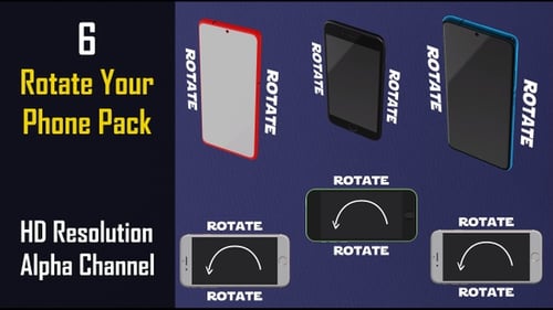 Animated Device Screen Rotation Instruction Graphic