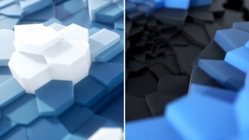 Paket mit abstraktem geometrischem 3D-Hintergrund