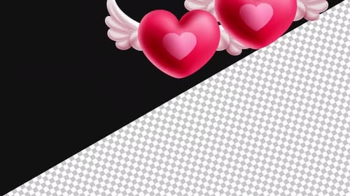 Valentines Hearts Animation | Alpha Channel