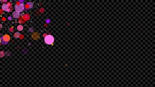 Colorful Particles Glittering Background Alpha Loop V2