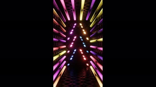 Running flashing festive neon lights in the box