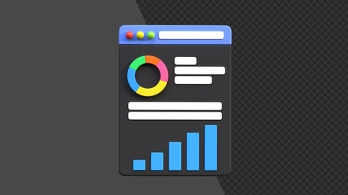 Animation 3D de l'analyse commerciale | Alpha Channel