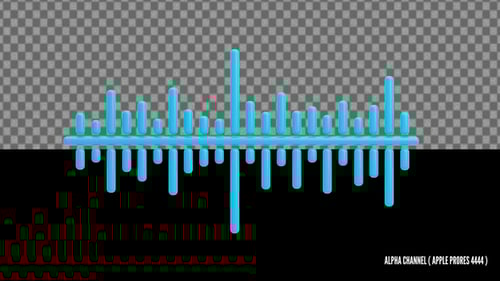 3D-Animation der Audiowellenform-Tonaufnahme | Alpha Loop