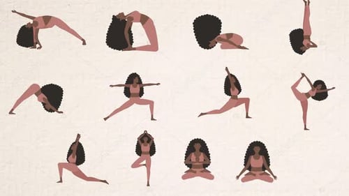 Flat Design Yoga Poses Collection