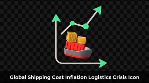 Global Shipping Cost Inflation Logistics Crisis Icon