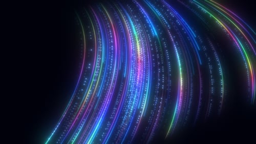 Dynamic Colorful Neon Light Streaks Background Loop