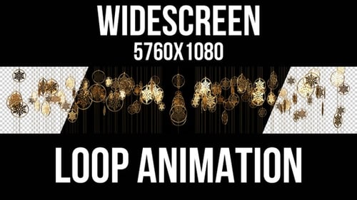 Christmas 3D Golden Snowflakes Widescreen Alpha