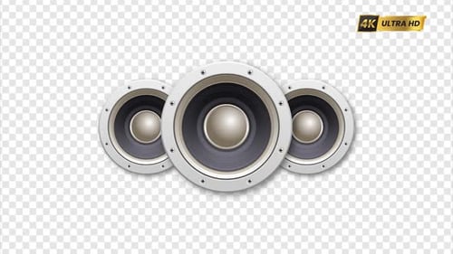 Speaker Animation Loop Alpha 4K