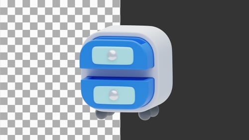 3D Animation of Sleek Storage Drawers for a Modern Look | Alpha Channel