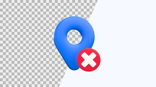 Location Not Found 3D Animation | Alpha Channel