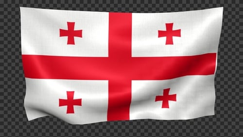 Georgia Flag Waving Looped