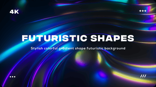 Iridescent Dark Glowing Shape Backdrop