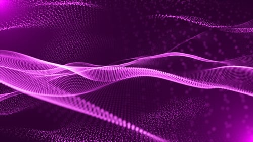 Particles Wave Background Loop Pink V8