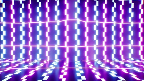 Bühnenwand mit Vj-Lichtern