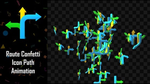 Route Confetti Icon Path Animation