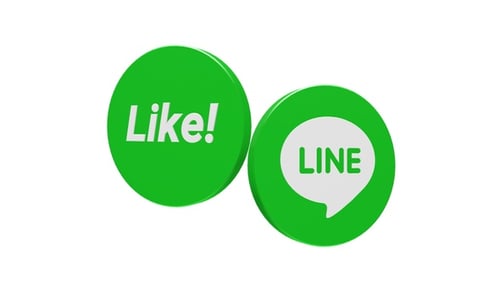 3D Like Line Icon Alpha Loop