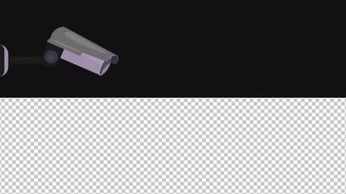 Security Camera | CCTV Camera Animation on Alpha Channel