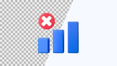 No Signal 3D Animation | Alpha Channel