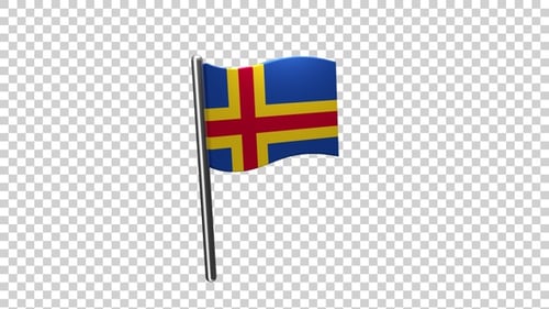 Anstecknadelsymbol mit Aland-Flagge