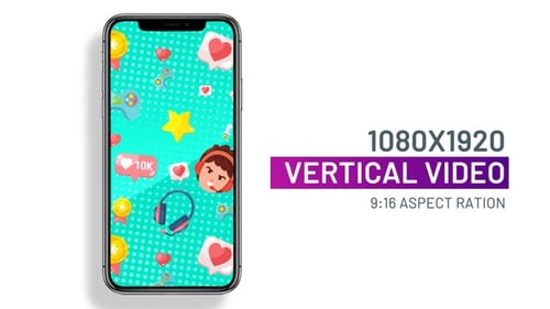 Game streamer icons seamless pattern looping background animation for social media posts