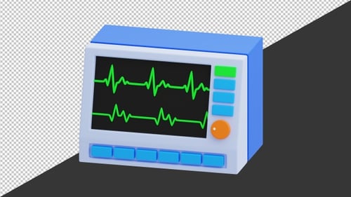 3D Heart Rate Monitor | Alpha Channel