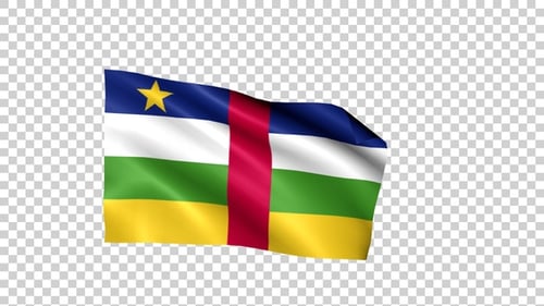Central African Republic National Flag Waving Loop