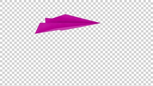 Flying Magenta Paper Airplane Folding Animation
