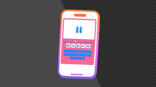 Animation 3D d'un lecteur vidéo mobile | Alpha Channel